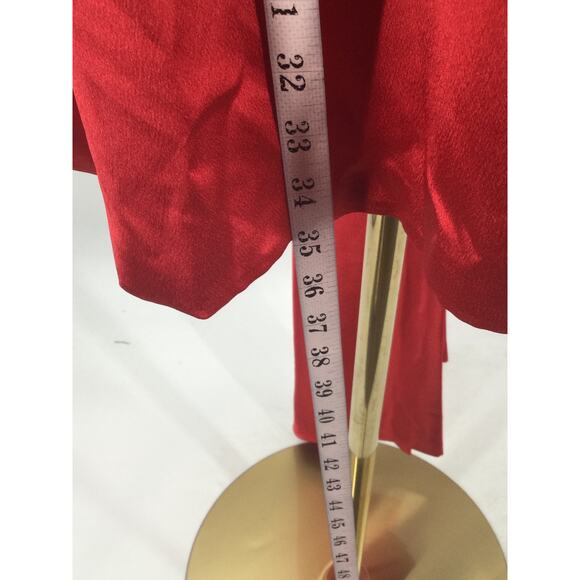 AW BRIDAL 14 1X plus tango red bow back formal party wedding knee dress NEW B131 - Picture 3 of 7